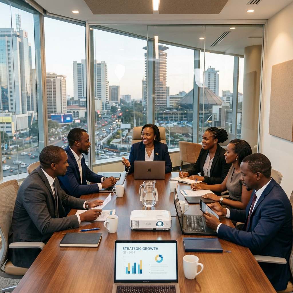 McGyan team in a professional meeting